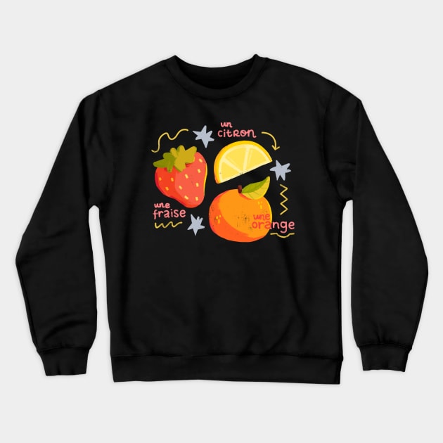 Des Fruits Crewneck Sweatshirt by maiadrawss